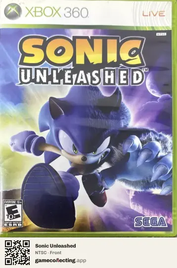 Sonic Unleashed Xbox 360, NTSC box front