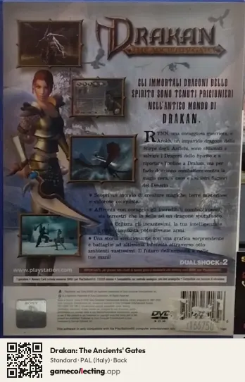 Drakan: The Ancients' Gates PlayStation 2, Italy box back