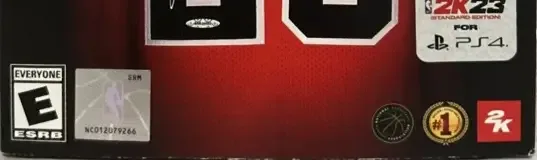 NBA 2K23, the ESRB box on its front
