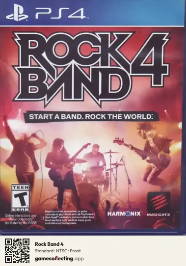 Rock Band 4 PlayStation 4, NTSC box front