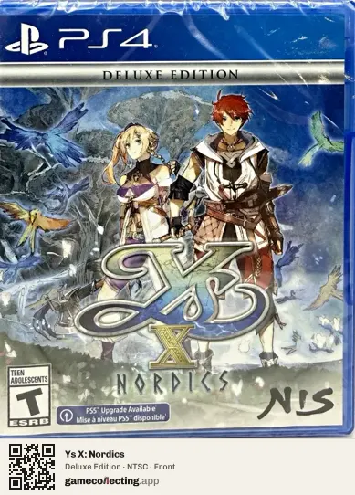 Ys X: Nordics PlayStation 4, NTSC box front