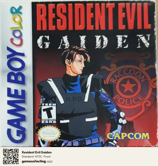 Resident Evil Gaiden Game Boy Color, NTSC box front