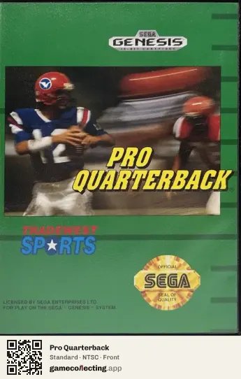 Pro Quarterback Sega Mega Drive / Genesis, NTSC box front