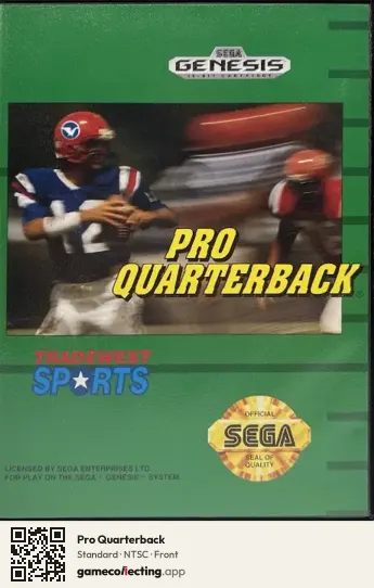 Pro Quarterback Sega Mega Drive / Genesis, NTSC box front