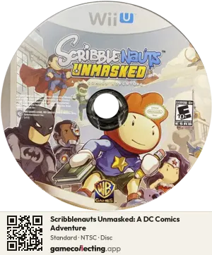 Scribblenauts Unmasked: A DC Comics Adventure Nintendo Wii U, NTSC disc