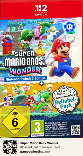Super Mario Bros. Wonder Nintendo Switch 2, Germany box front