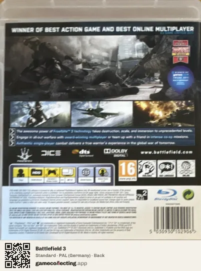 Battlefield 3 PlayStation 3, Germany box back