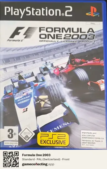 Formula One 2003 PlayStation 2, Switzerland box front