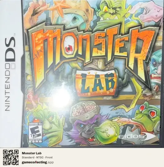 Monster Lab Nintendo DS, NTSC box front