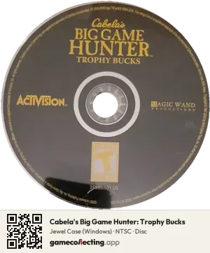 Cabela's Big Game Hunter: Trophy Bucks Computer, NTSC disc