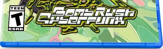 Bomb Rush Cyberfunk, the ESRB box on its front