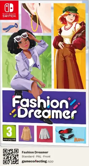 Fashion Dreamer Nintendo Switch, PAL box front