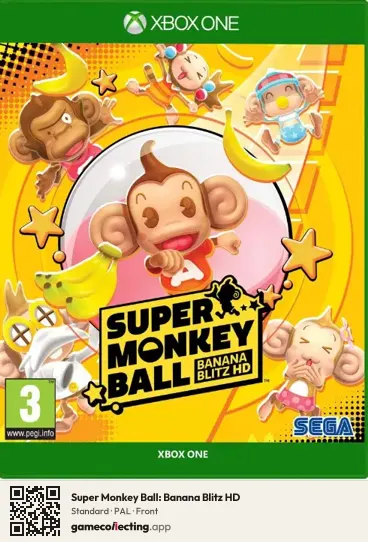 Super Monkey Ball: Banana Blitz HD Xbox One, PAL box front