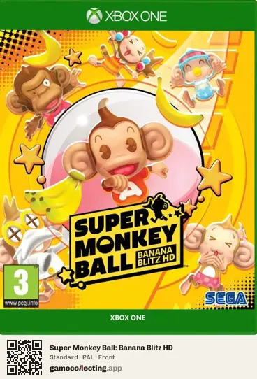 Super Monkey Ball: Banana Blitz HD Xbox One, PAL box front