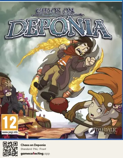 Chaos on Deponia PlayStation 4, PAL box front