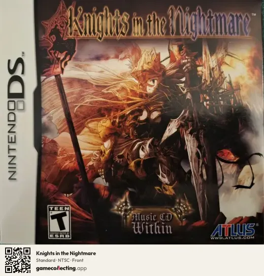 Knights in the Nightmare Nintendo DS, NTSC box front