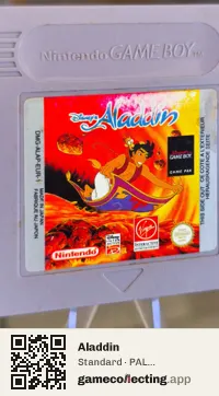 Aladdin Game Boy, PAL cartridge label
