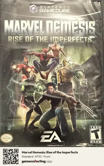 Marvel Nemesis: Rise of the Imperfects Nintendo GameCube, NTSC box front