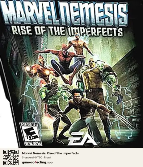 Marvel Nemesis: Rise of the Imperfects Nintendo DS, NTSC box front