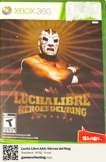 Lucha Libre AAA: Héroes del Ring Xbox 360, NTSC box front