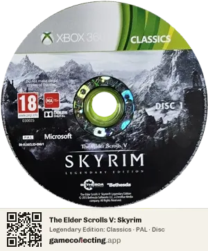 The Elder Scrolls V: Skyrim Xbox 360, PAL disc