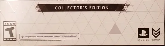 Horizon Forbidden West, the ESRB box on its front