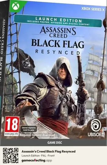 Assassin's Creed Black Flag Resynced Xbox Series X, PAL box front