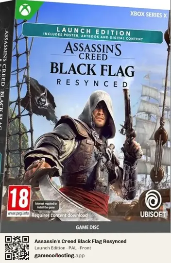 Assassin's Creed Black Flag Resynced Xbox Series X, PAL box front
