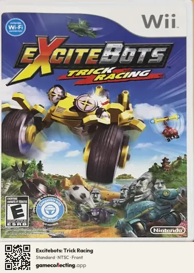 Excitebots: Trick Racing Nintendo Wii, NTSC box front