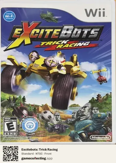 Excitebots: Trick Racing Nintendo Wii, NTSC box front