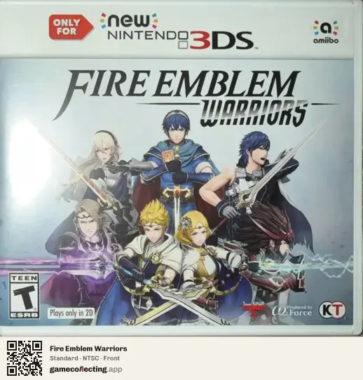 Fire Emblem Warriors Nintendo 3DS, NTSC box front