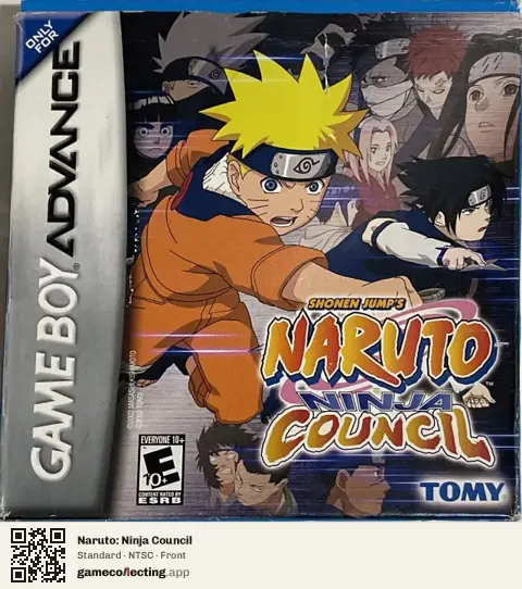 Naruto: Ninja Council Game Boy Advance, NTSC box front
