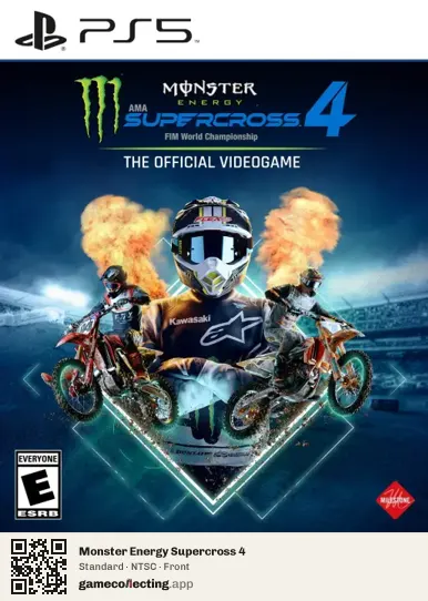 Monster Energy Supercross 4 PlayStation 5, NTSC box front