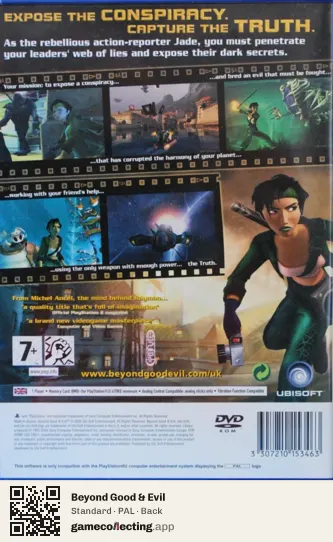 Beyond Good & Evil PlayStation 2, PAL box back