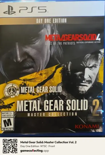 Metal Gear Solid: Master Collection Vol. 2 PlayStation 5, NTSC box front