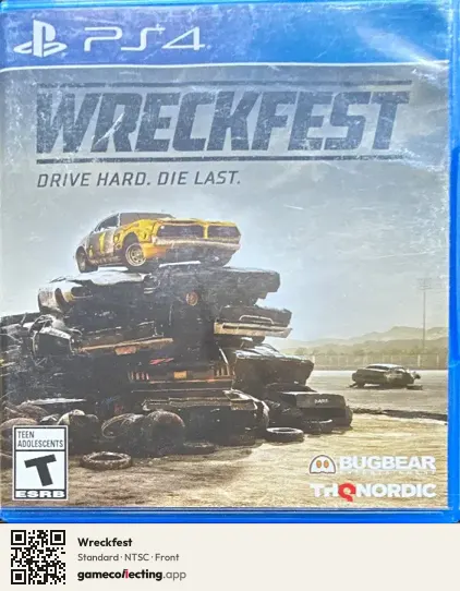 Wreckfest PlayStation 4, NTSC box front