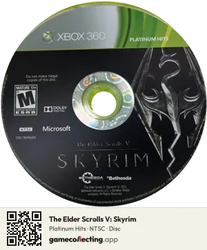 The Elder Scrolls V: Skyrim Xbox 360, NTSC disc
