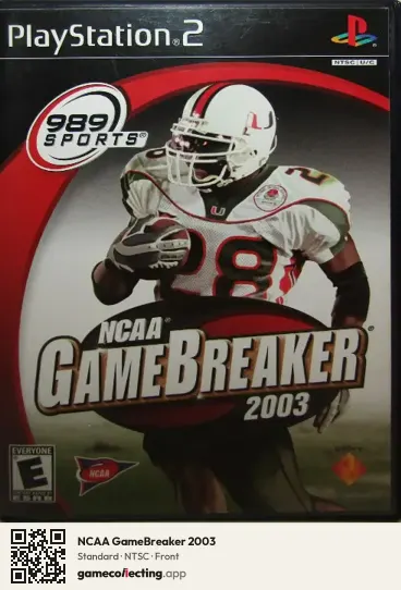 NCAA GameBreaker 2003 PlayStation 2, NTSC box front