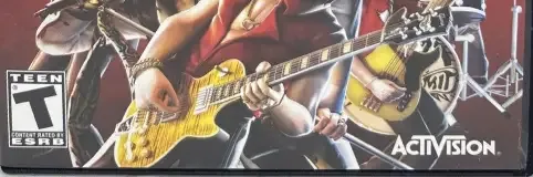 Guitar Hero: Aerosmith, the ESRB box on its front