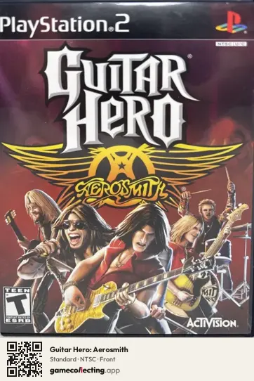 Guitar Hero: Aerosmith PlayStation 2, NTSC box front