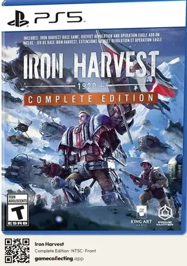 Iron Harvest PlayStation 5, NTSC box front