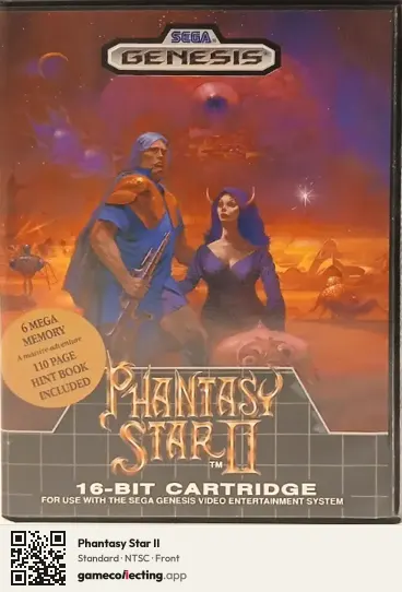 Phantasy Star II Sega Mega Drive / Genesis, NTSC box front