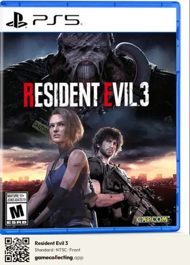 Resident Evil 3 PlayStation 5, NTSC box front