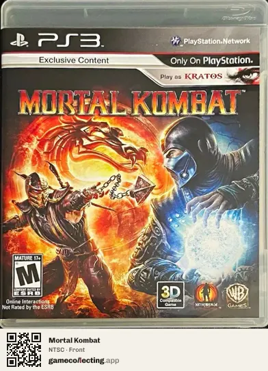 Mortal Kombat PlayStation 3, NTSC box front