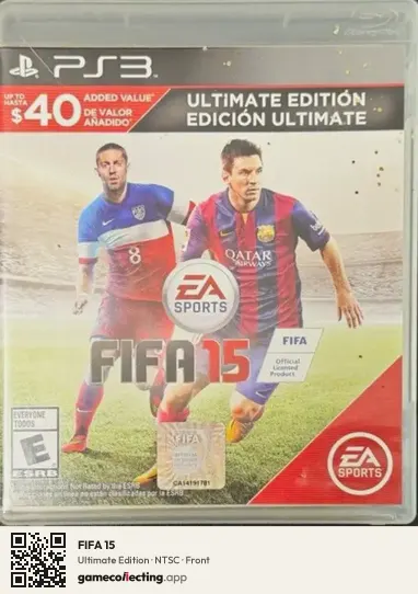 FIFA 15 PlayStation 3, NTSC box front