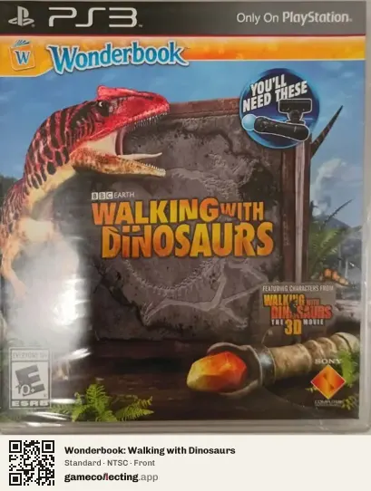 Wonderbook: Walking with Dinosaurs PlayStation 3, NTSC box front