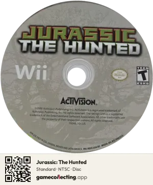 Jurassic: The Hunted Nintendo Wii, NTSC disc