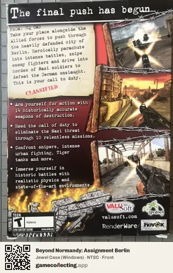 Beyond Normandy: Assignment Berlin Computer, NTSC box front
