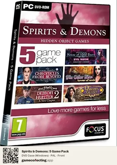 Spirits & Demons: 5 Game Pack Computer, PAL box front