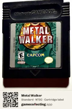 Metal Walker Game Boy Color, NTSC cartridge label